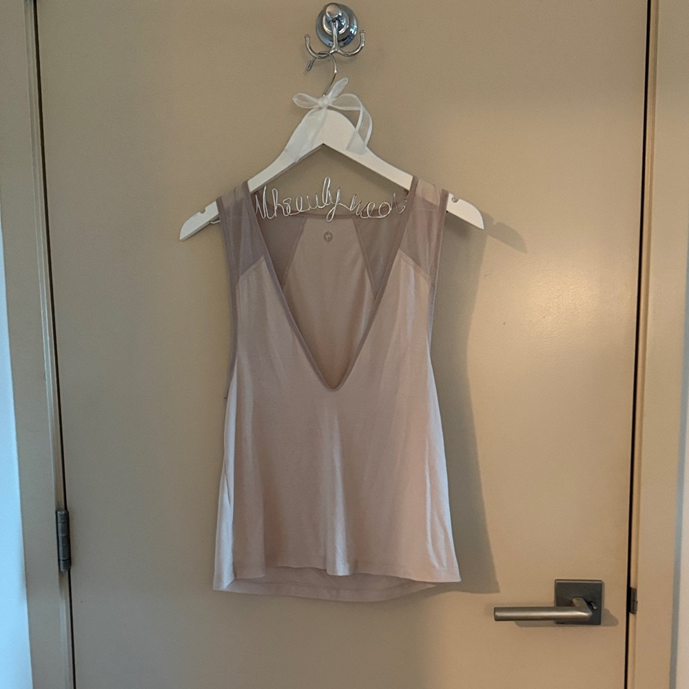 💜5 for $25 POPFLEX V-Neck blush pink Tank Top